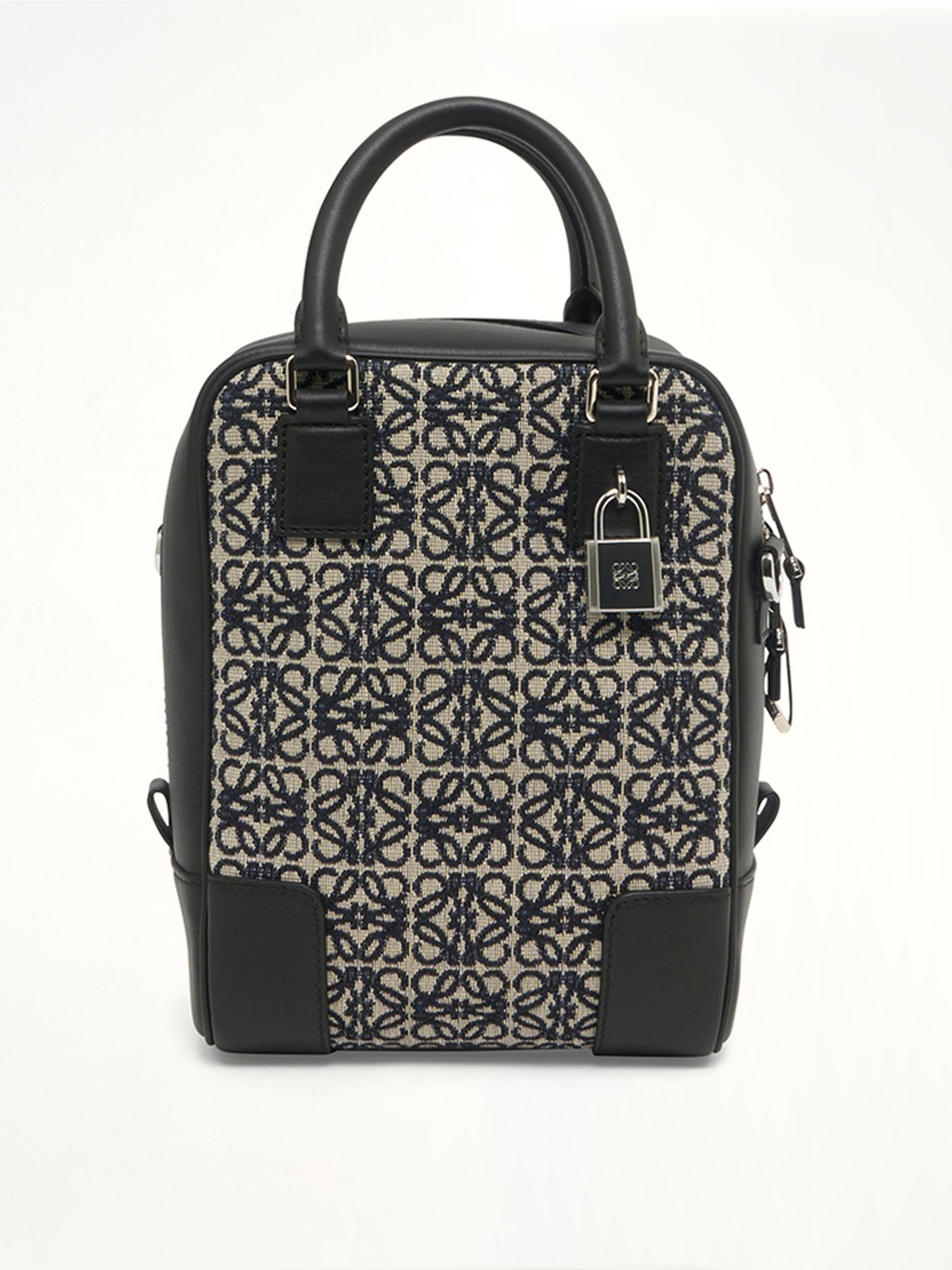 Image of Bags. Product name - Amazona 15 Vertical Anagram in Navy colour by brand - LOEWE