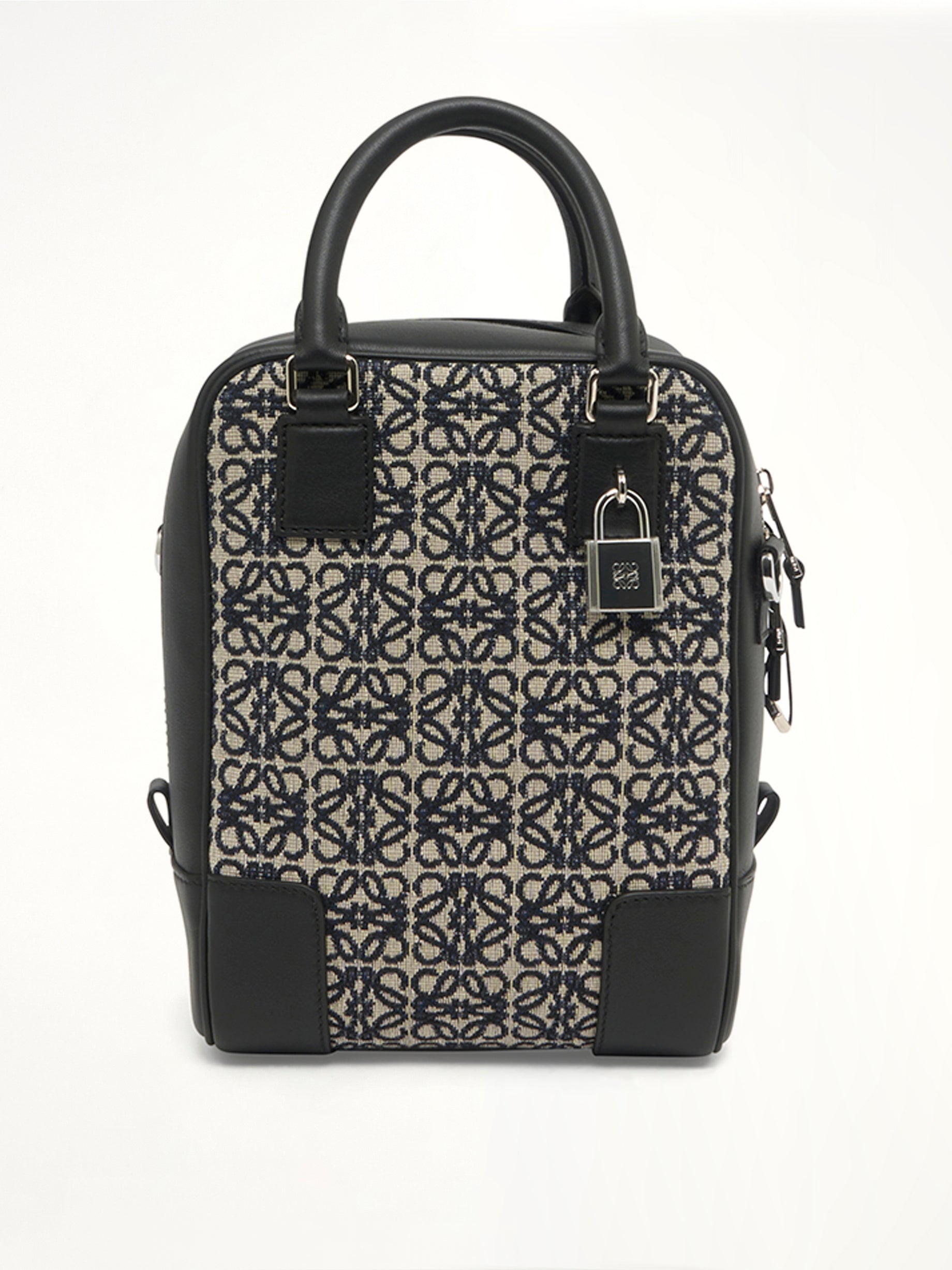 Image of Bags. Product name - Amazona 15 Vertical Anagram in Navy colour by brand - LOEWE