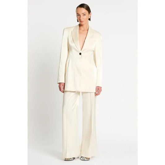 Image of a model wearing Pants. Productname: In Thirds Pant in EGRET colour by brand - sass and bide