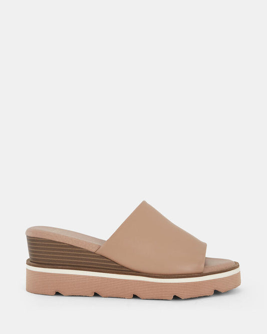 Image of Boots. Product name - Wylder Women's Wedge NUDE Novo Wedges in Nude colour by brand - NOVO