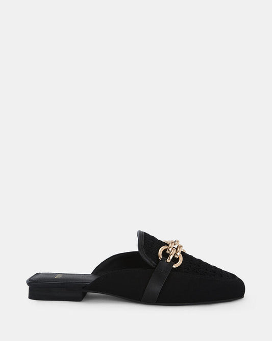 Image of Flats. Product name - Carta Women's Casual Flat Closed BLACK Novo Casual in Black colour by brand - NOVO