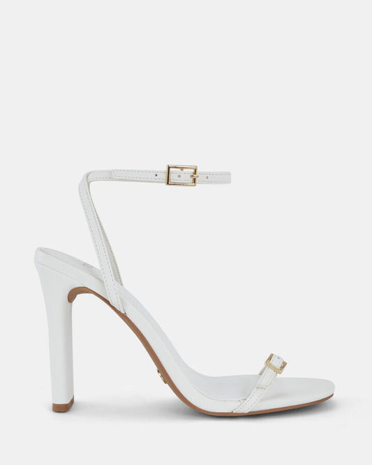 Image of Sandals. Product name - Nalar Women's Strappy High Heel WHITE Novo Sandals in White colour by brand - NOVO