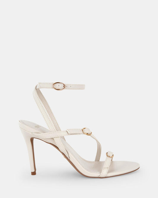 Image of Sandals. Product name - Nolan Women's Strappy High Heel CREAM Novo Sandals in Cream colour by brand - NOVO