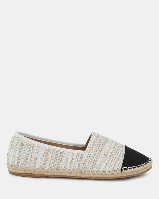 Image of Flats. Product name - Emara Women's Casual Flat Closed TWEED Novo Casual in Tweed colour by brand - NOVO