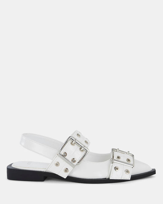 Image of Sandals. Product name - Zimbi Women's Fast Fashion White Patent Novo Sandals in White Patent colour by brand - NOVO
