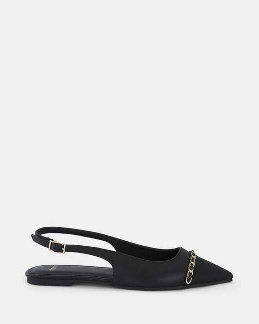 Image of Flats. Product name - Candi Women's Casual Flat Closed BLACK Novo Casual in Black colour by brand - NOVO