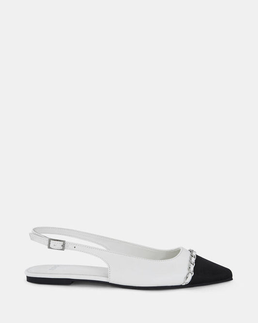 Image of Flats. Product name - Candi Women's Casual Flat Closed WHITE Novo Casual in White colour by brand - NOVO