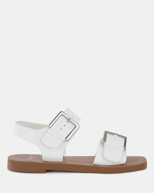 Image of Sandals. Product name - Tierney Women's Strappy Flat WHITE Novo Sandals in White colour by brand - NOVO
