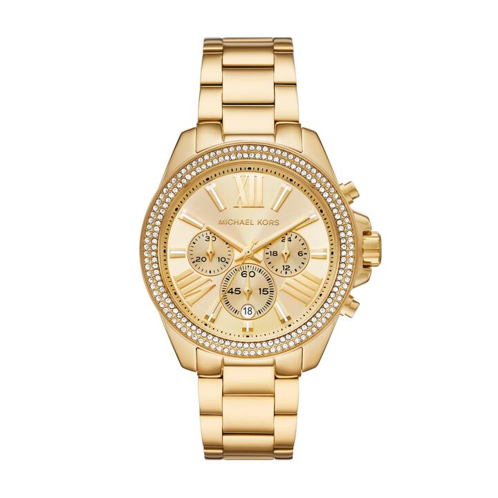 Image of Watches. Productname: Michael Kors Wren Chronograph Gold-Tone Stainless Steel Watch MK7428 in Watch colour by brand - Michael Kors