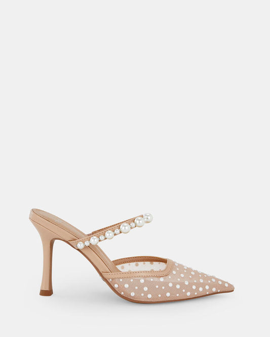 Image of Shoes. Product name - Intimidate Women's Court High Heel NUDE Novo Court in Nude colour by brand - NOVO