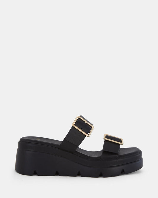 Image of Boots. Product name - Bingo Women's Wedge BLACK Novo Wedges in Black colour by brand - NOVO
