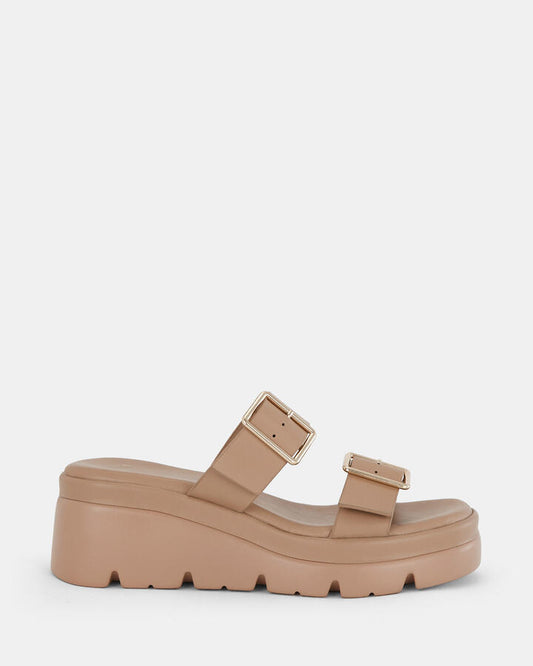 Image of Boots. Product name - Bingo Women's Wedge Sand Novo Wedges in Sand colour by brand - NOVO