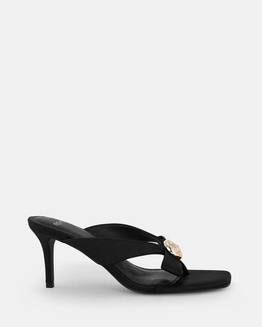 Image of Sandals. Product name - Zally Women's Fast Fashion BLACK Novo Sandals in Black colour by brand - NOVO