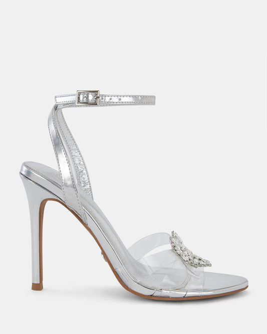 Image of Sandals. Product name - Zamore Women's Fast Fashion SILVER Novo Sandals in Silver colour by brand - NOVO