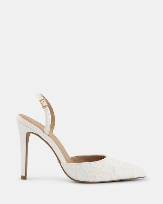 Image of Heels. Product name - Preslee Women's Evening Shoes WHITE Novo Evening in White colour by brand - NOVO