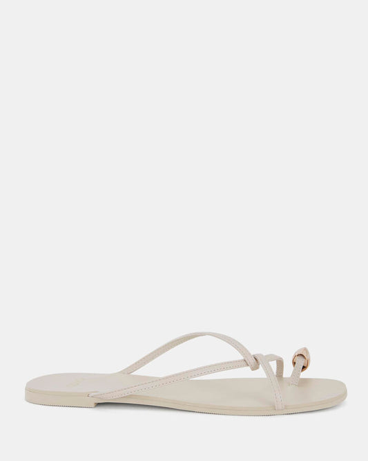 Image of Sandals. Product name - Shoshanna Women's Thongs CREAM Novo Thongs in Cream colour by brand - NOVO