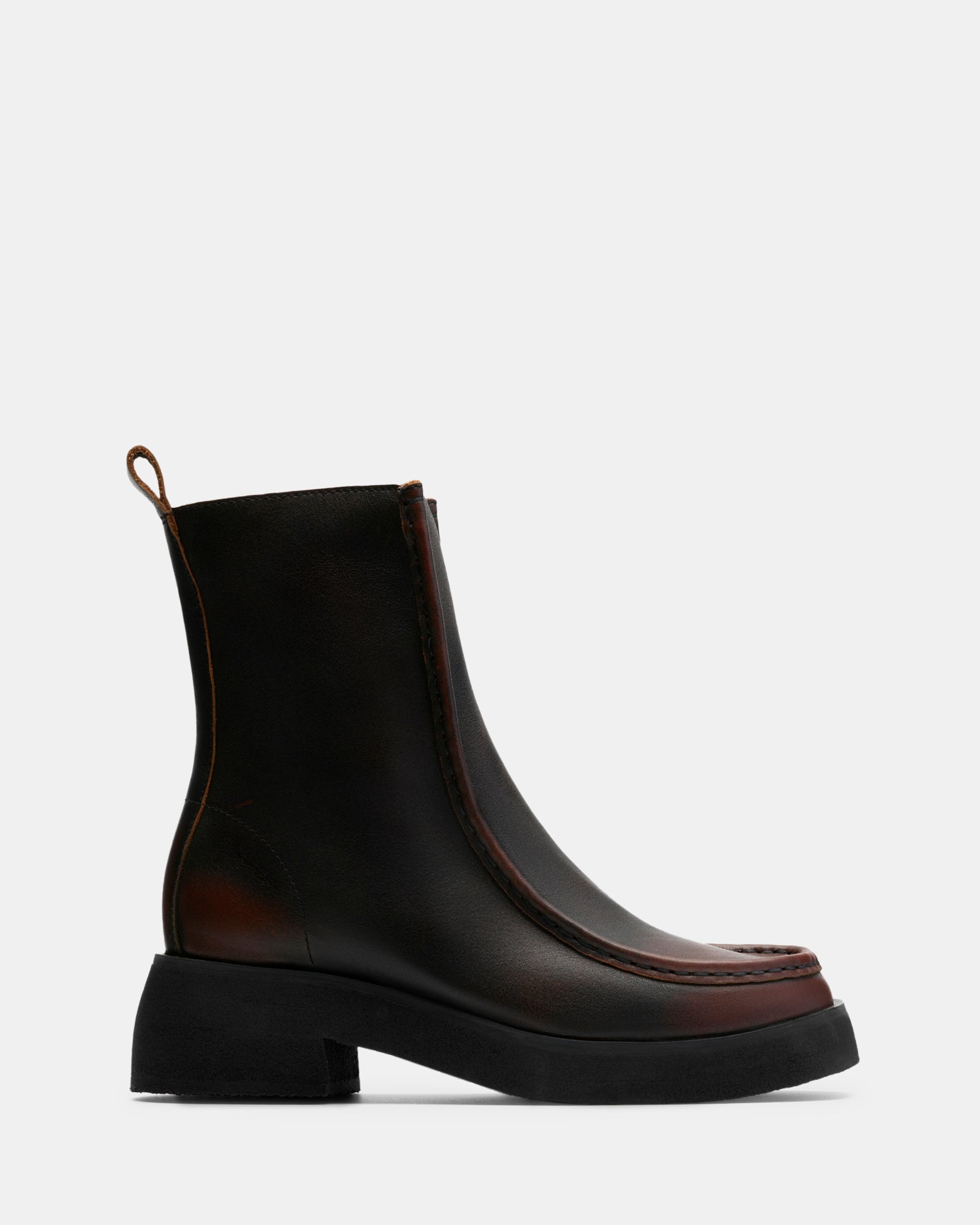 Image of Boots. Productname: Effery Zip Brown Combi Leather in Brown Combi Leather colour by brand - Clarks Originals