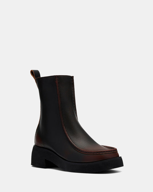 Effery Zip Brown Combi Leather