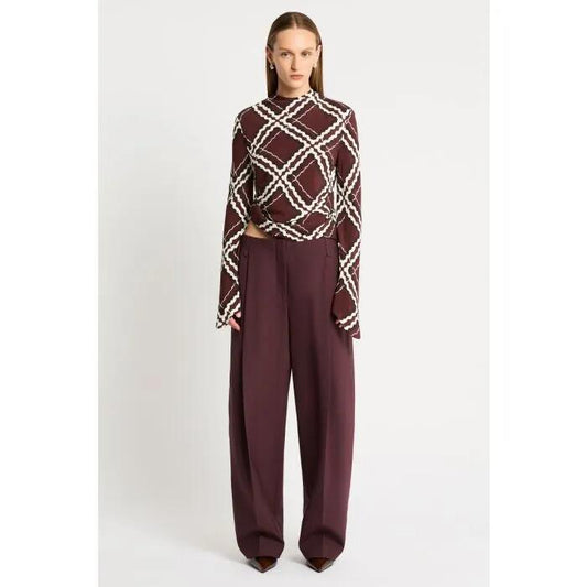 Image of a model wearing Tops. Productname: Regalo Top in PRINT colour by brand - sass and bide