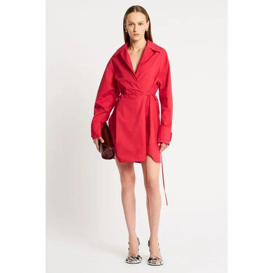 Image of Dresses. Productname: Camisa Shirt Dress in Red colour by brand - sass and bide
