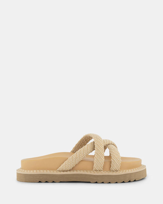 Image of Sandals. Product name - Talira Women's Thongs ECRU Novo Thongs in Ecru colour by brand - NOVO