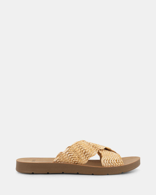 Image of Sandals. Product name - Thiago Women's Thongs NATURAL RAFFIA Novo Thongs in Natural Raffia colour by brand - NOVO