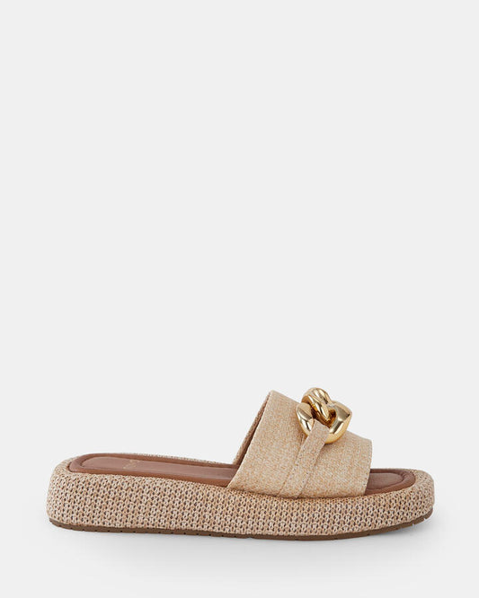Image of Sandals. Product name - Sapphira Women's Thongs RAFFIA Novo Thongs in Raffia colour by brand - NOVO