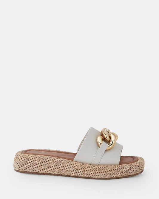 Image of Sandals. Product name - Sapphira Women's Thongs CREAM Novo Thongs in Cream colour by brand - NOVO