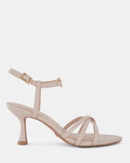 Image of Sandals. Product name - Undomiel Women's Strappy Low Heel WHITE SAND Novo Sandals in White Sand colour by brand - NOVO