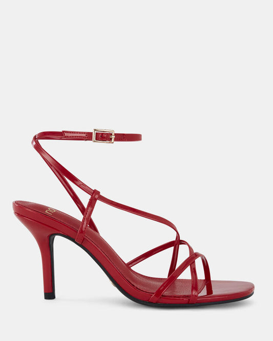 Image of Sandals. Product name - Macaria Women's Strappy High Heel Red Patent Novo Sandals in Red Patent colour by brand - NOVO