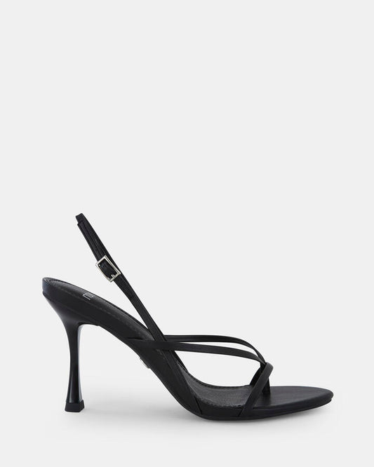 Image of Sandals. Product name - Mabelle Women's Strappy High Heel BLACK Novo Sandals in Black colour by brand - NOVO