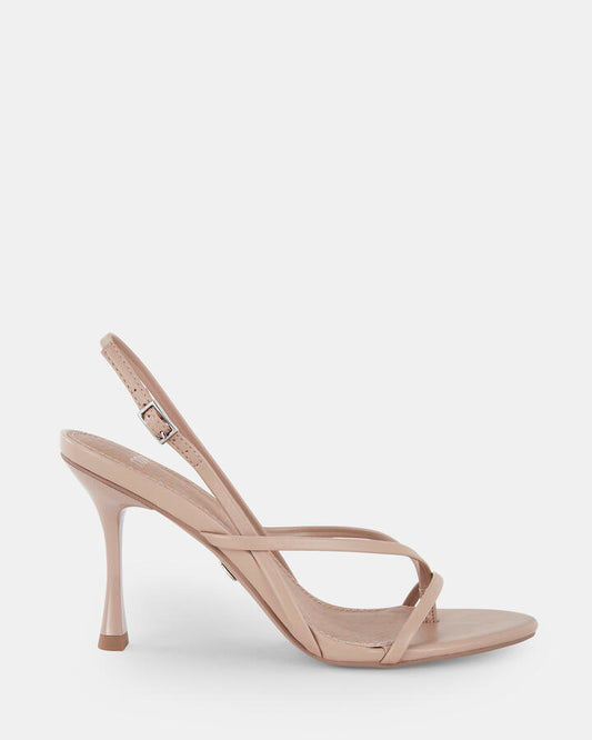Image of Sandals. Product name - Mabelle Women's Strappy High Heel NUDE Novo Sandals in Nude colour by brand - NOVO