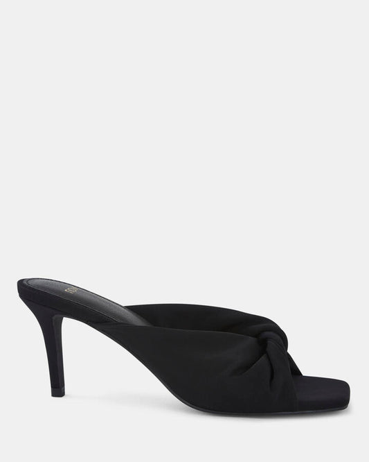 Image of Sandals. Product name - Foxx Women's Peep Toe BLACK Novo Sandals in Black colour by brand - NOVO