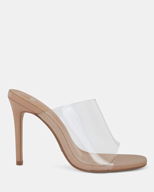 Image of Sandals. Product name - Mahli Women's Strappy High Heel Clear Novo Sandals in Clear colour by brand - NOVO