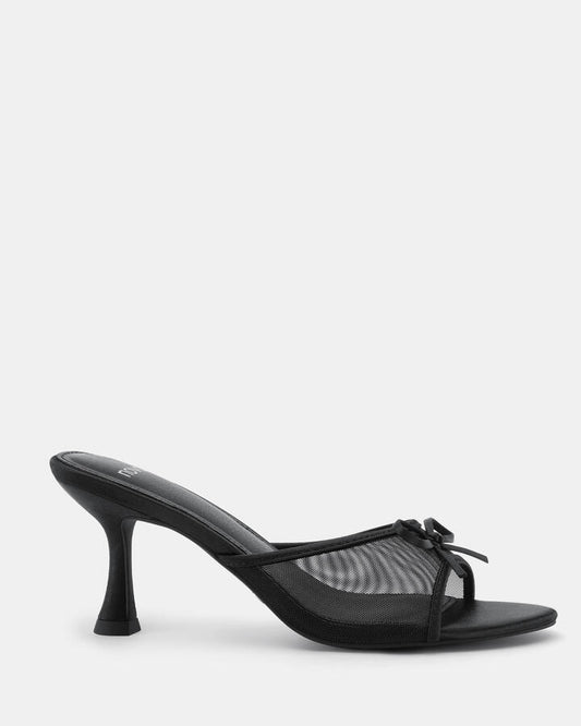 Image of Sandals. Product name - Florian Women's Peep Toe BLACK Novo Sandals in Black colour by brand - NOVO