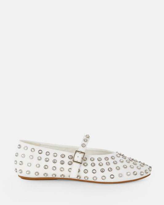 Image of Flats. Product name - Condition Women's Casual Flat Closed WHITE Novo Casual in White colour by brand - NOVO
