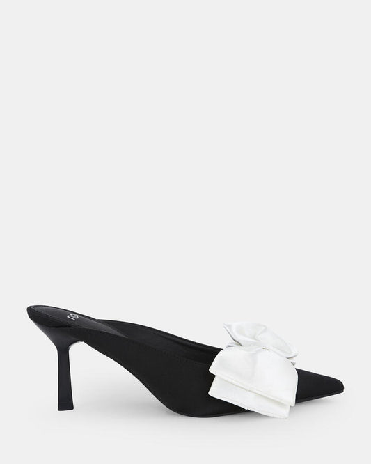 Image of Sandals. Product name - Zienna Women's Fast Fashion BLACK/WHITE Novo Sandals in Black/White colour by brand - NOVO