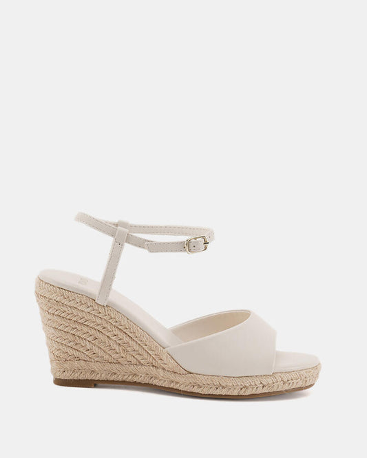 Image of Boots. Product name - Wells Women's Wedge CREAM Novo Wedges in Cream colour by brand - NOVO