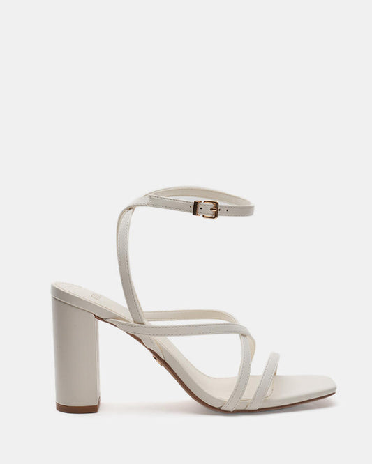 Image of Sandals. Product name - Nara Women's Strappy High Heel WHITE Novo Sandals in White colour by brand - NOVO