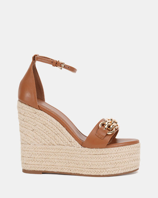 Image of Boots. Product name - Wolf Women's Wedge CARAMEL Novo Wedges in Caramel colour by brand - NOVO
