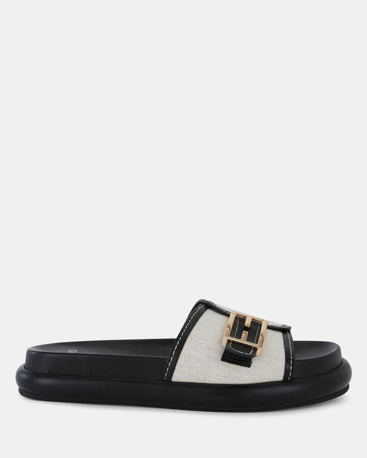 Image of Sandals. Product name - Sanna Women's Thongs LINEN Novo Thongs in Linen colour by brand - NOVO