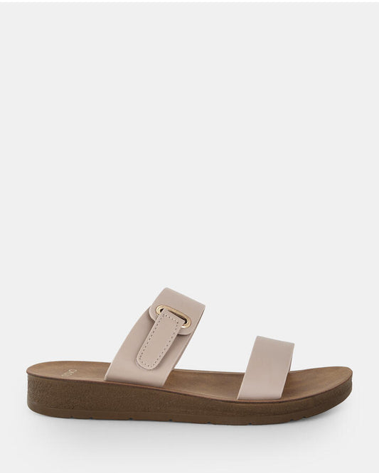 Image of Sandals. Product name - Sarai Women's Thongs ALMOND Novo Thongs in Almond colour by brand - NOVO