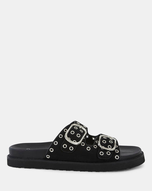 Image of Sandals. Product name - Salmar Women's Thongs BLACK Novo Thongs in Black colour by brand - NOVO