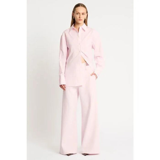 Image of a model wearing Pants. Productname: Picanto Pant in Pink colour by brand - sass and bide