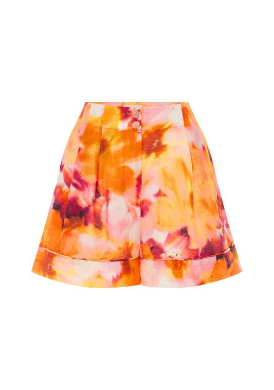 Image of a model wearing Shorts. Productname: Rafaela Shorts in Rafaela Print colour by brand - MOS The Label