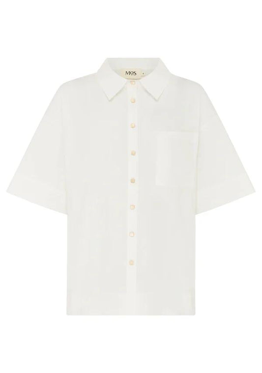 Image of a model wearing Tops. Productname: Teresa Shirt in Bright White colour by brand - MOS The Label