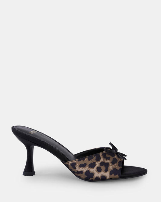 Image of Sandals. Product name - Florian Women's Peep Toe Leopard Novo Sandals in Leopard colour by brand - NOVO