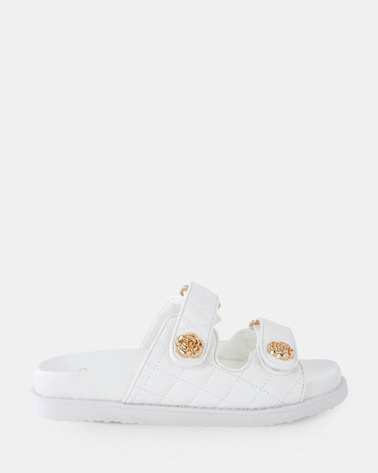 Image of Sandals. Product name - Sakuria Women's Thongs WHITE Novo Thongs in White colour by brand - NOVO