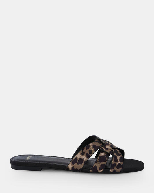 Image of Sandals. Product name - Safron Women's Thongs Leopard Novo Thongs in Leopard colour by brand - NOVO