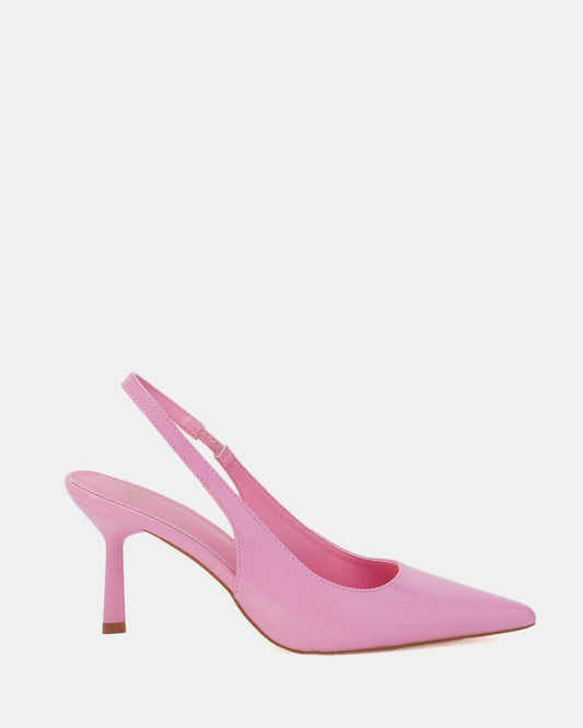 Image of Shoes. Product name - Iraya Women's Court Low Heel PINK PATENT Novo Court in Pink Patent colour by brand - NOVO